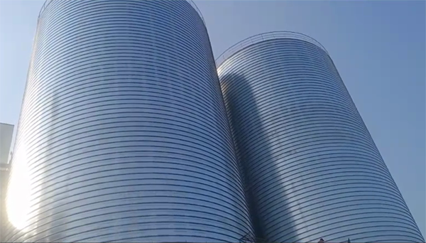 曲阜2座混凝土高架卷板仓